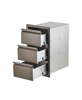 Triple Drawer Storage Cabinet for Outdoor Kitchen Island
