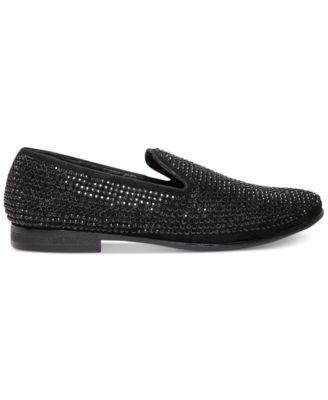 Men's Caviar Rhinestone Smoking Slipper