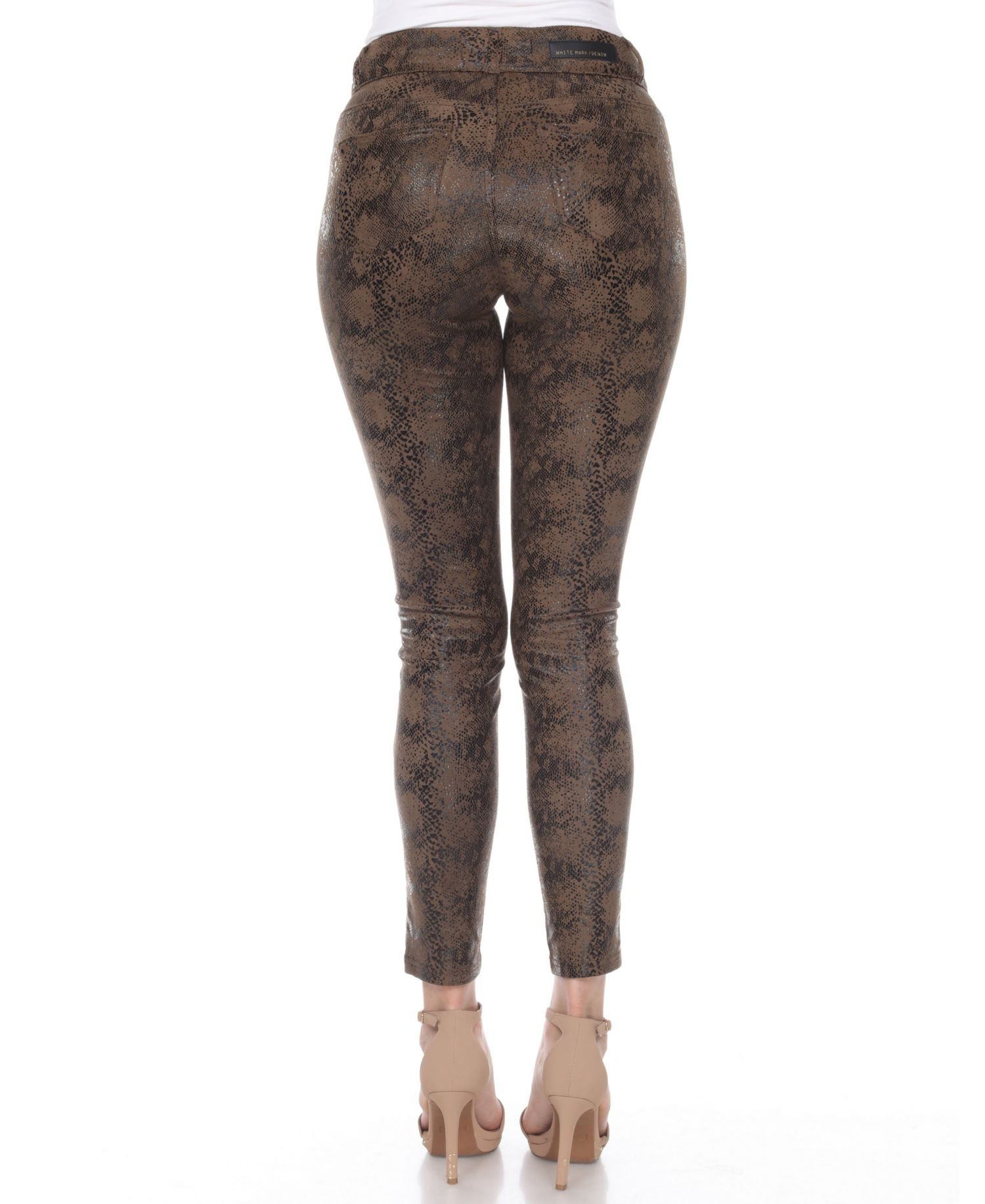 Women's Snake Print High-Rise Ankle Pants
