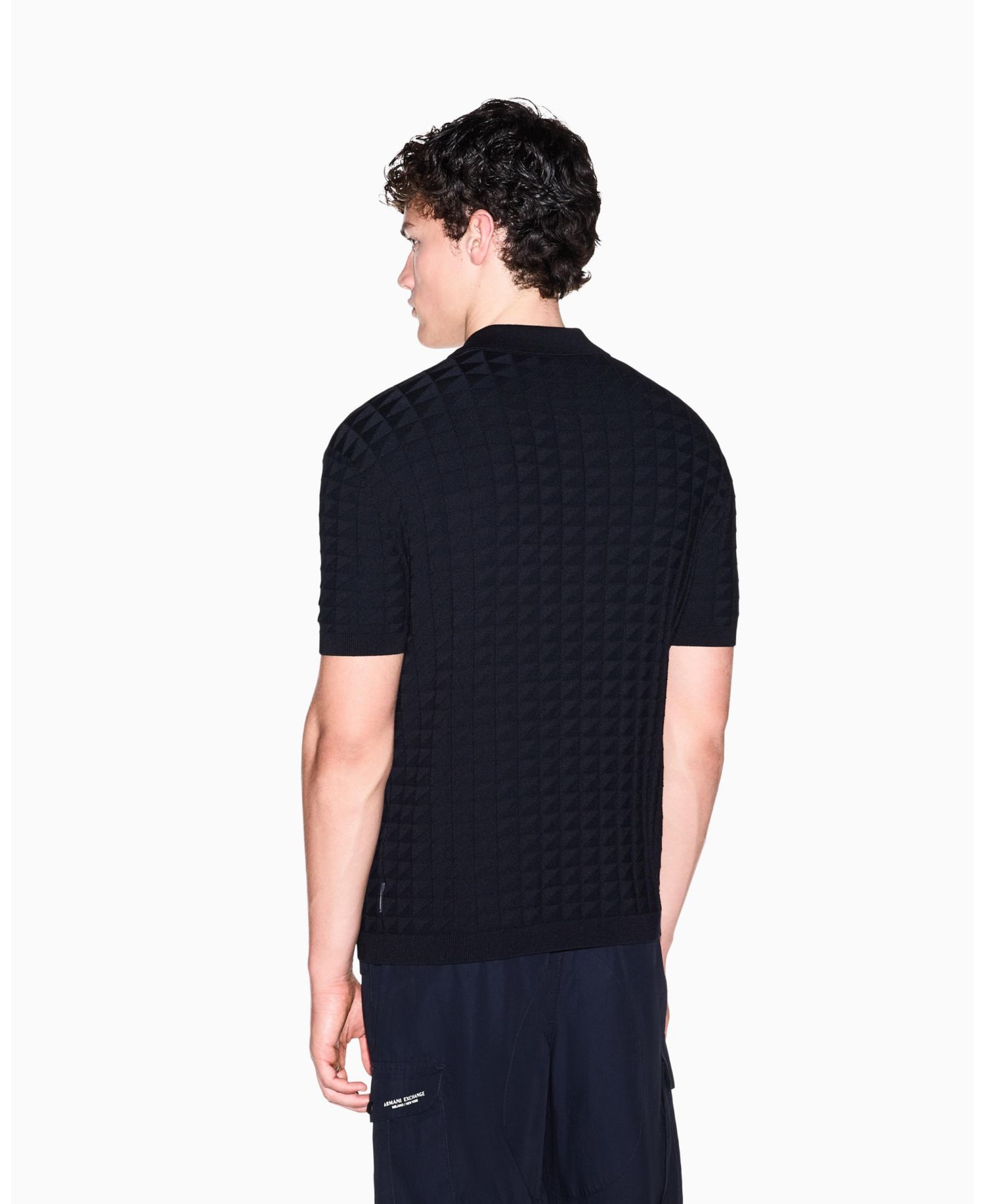 Men's Viscose Grid Polo Shirt
