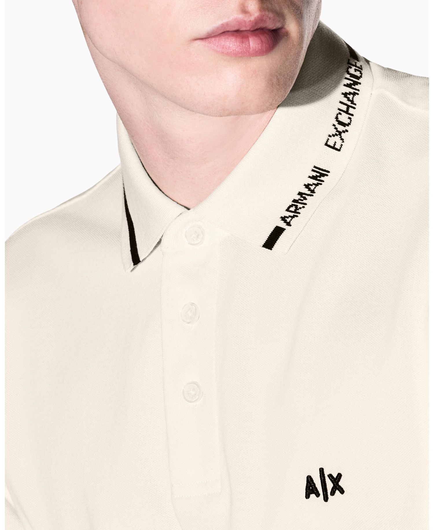 Men's Pique Tipping Wording Polo Shirt