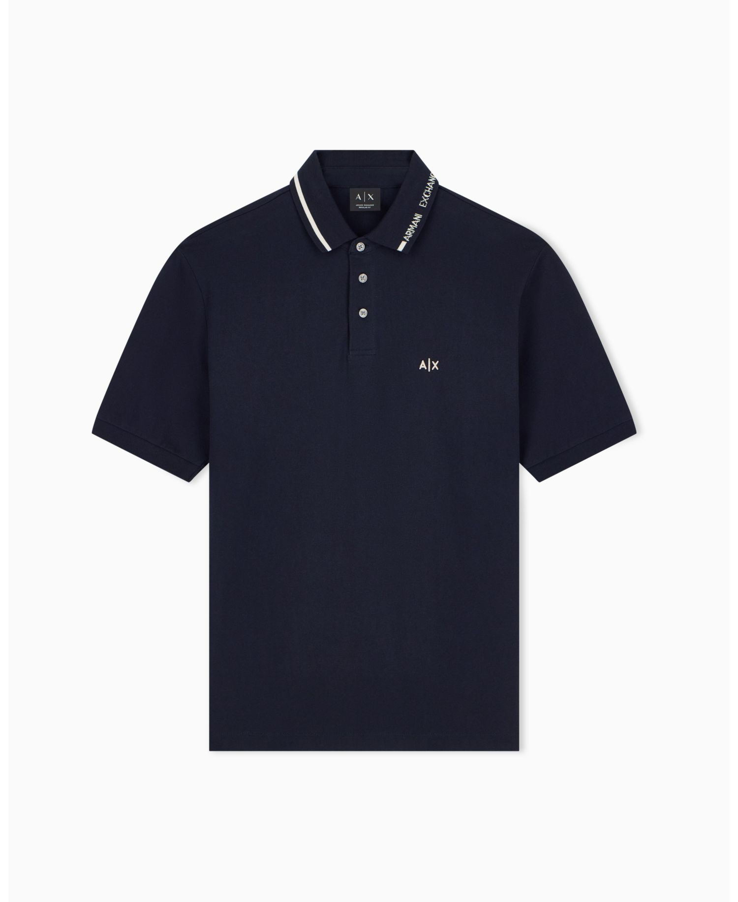 Men's Pique Tipping Wording Polo Shirt