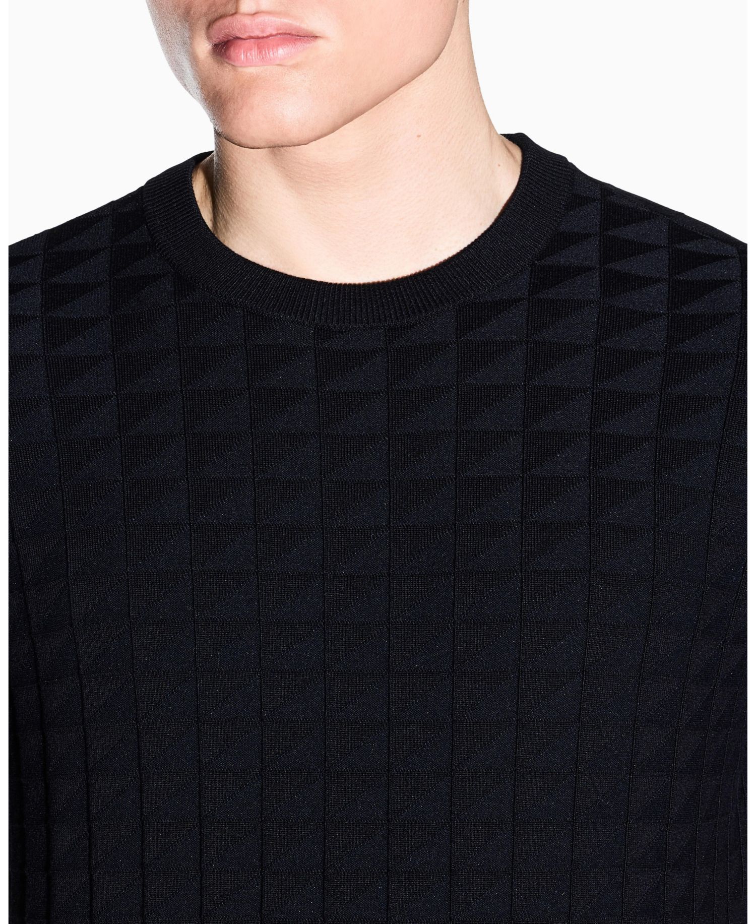 Men's Viscose Grid T-Shirt