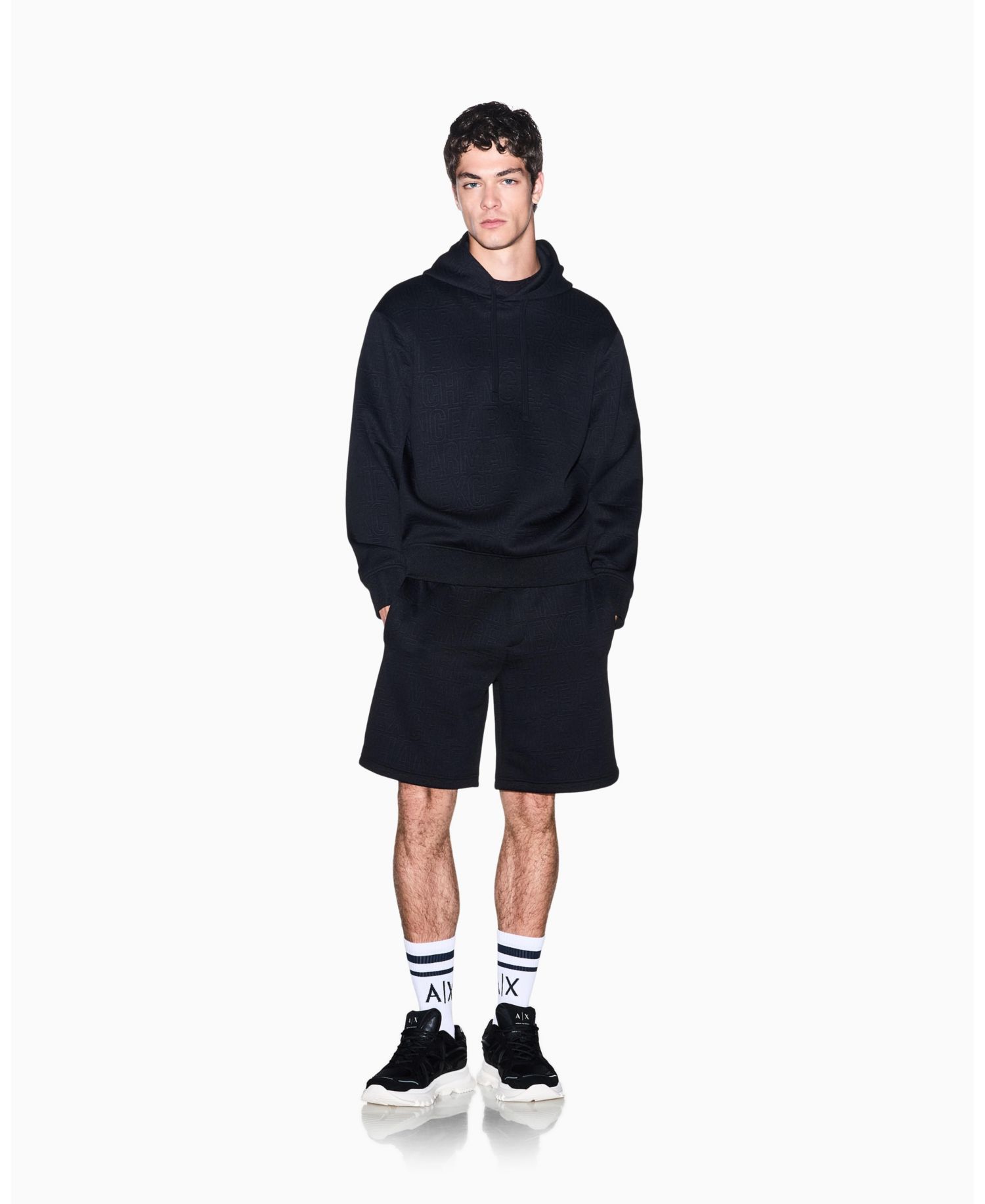 Men's Jacquard All Over Logo Hoodie Sweatshirt