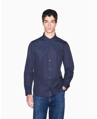 Men's Cotton Jacquard Woven Shirt