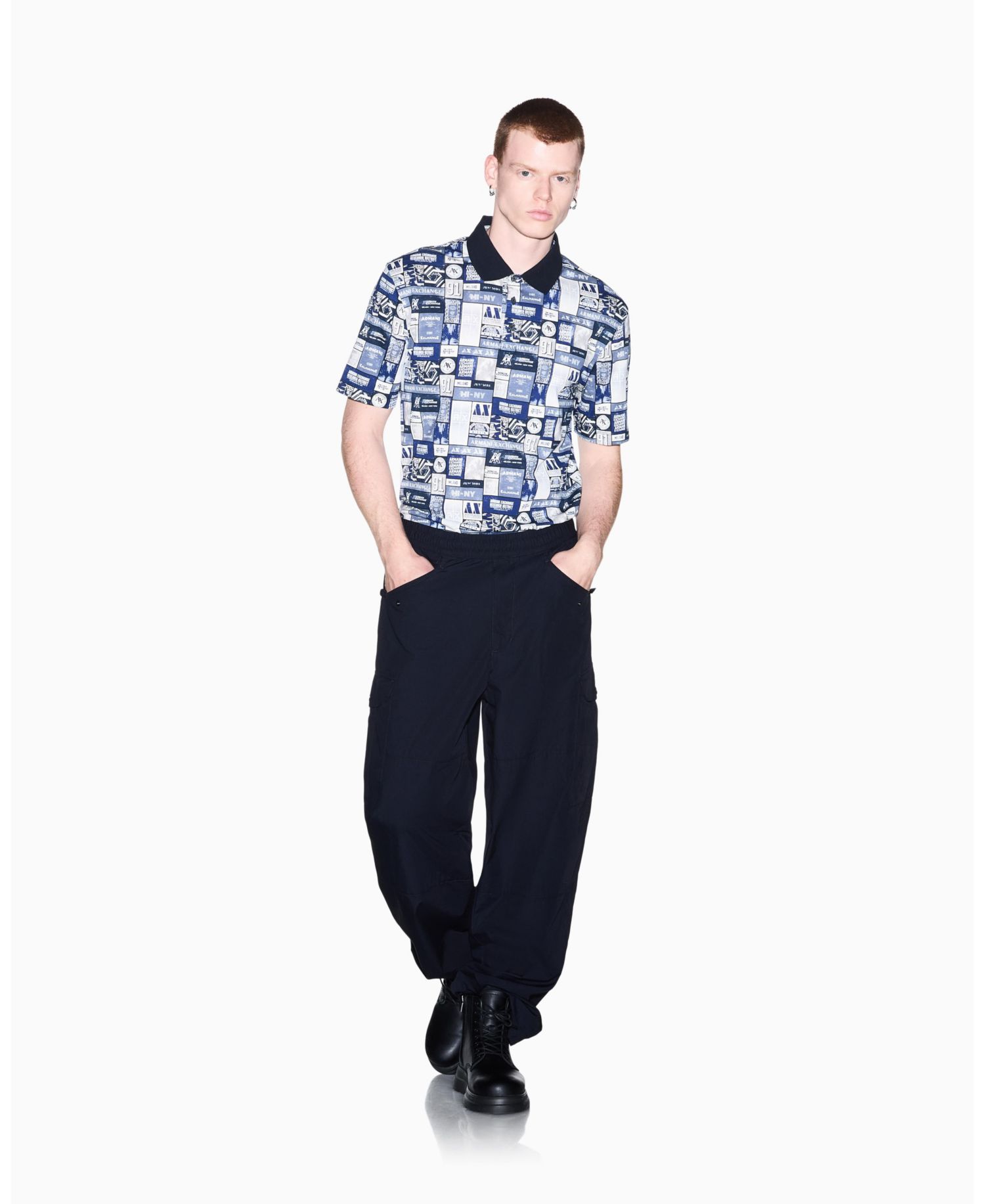 Men's Collage Logo Polo Shirt