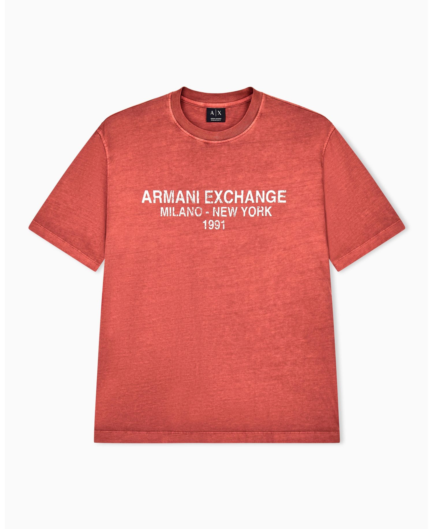 Men's Garment Dyed Vintage Wording T-Shirt