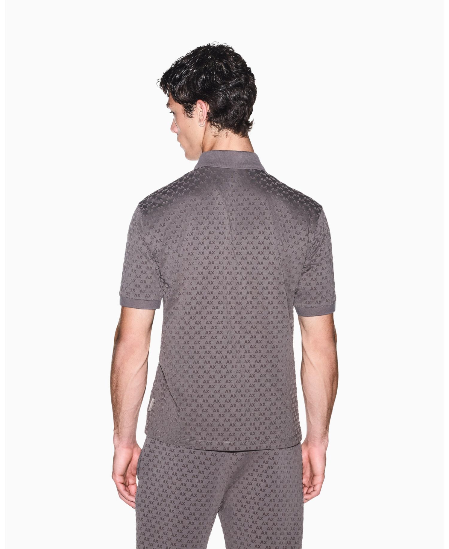 Men's Flocked All Over Logo Polo Shirt