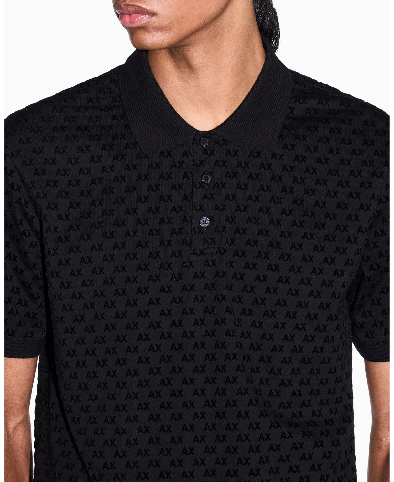 Men's Flocked All Over Logo Polo Shirt
