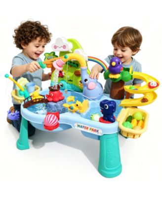 Water Table Sensory Sand Electric Pump Elephant Sprinkler Fishing Toy