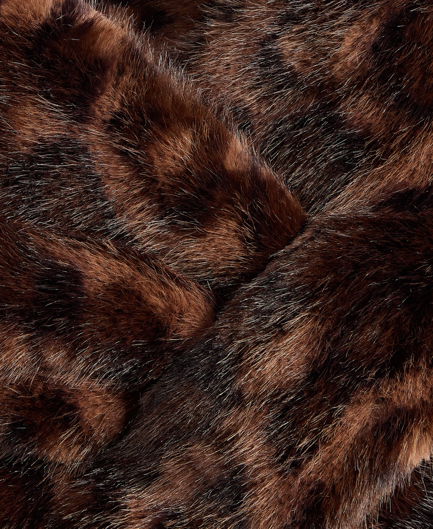 Women's Leopard-Print Faux Fur Muffler