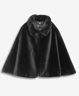 Women's Faux-Fur Curve Topper with Faux-Fur Collar