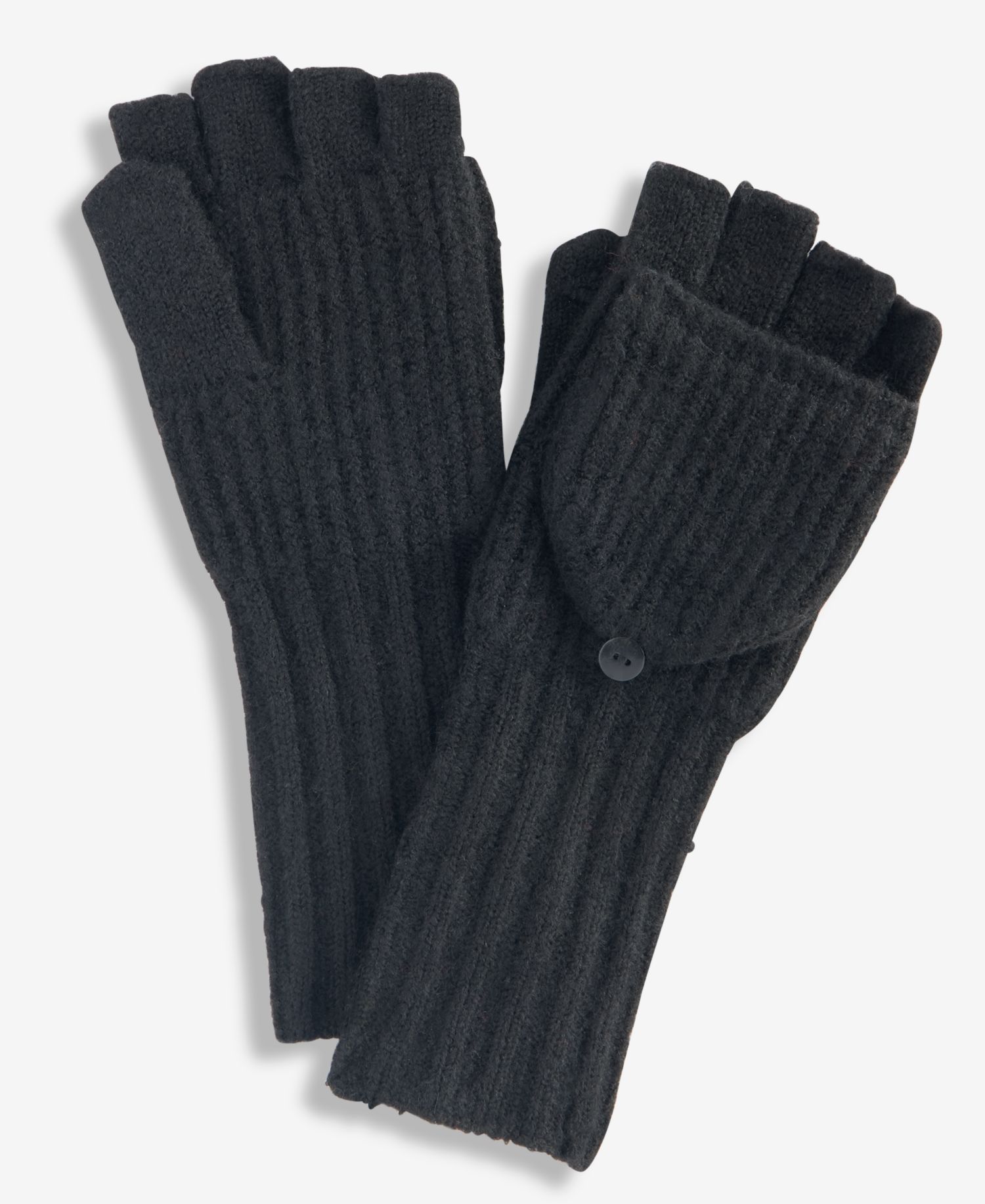 Women's Classic Rib-Knit Pop Top Gloves