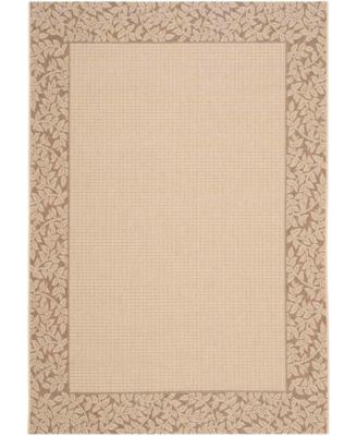 Courtyard CY0727 Natural and Brown 5'3" x 7'7" Outdoor Area Rug