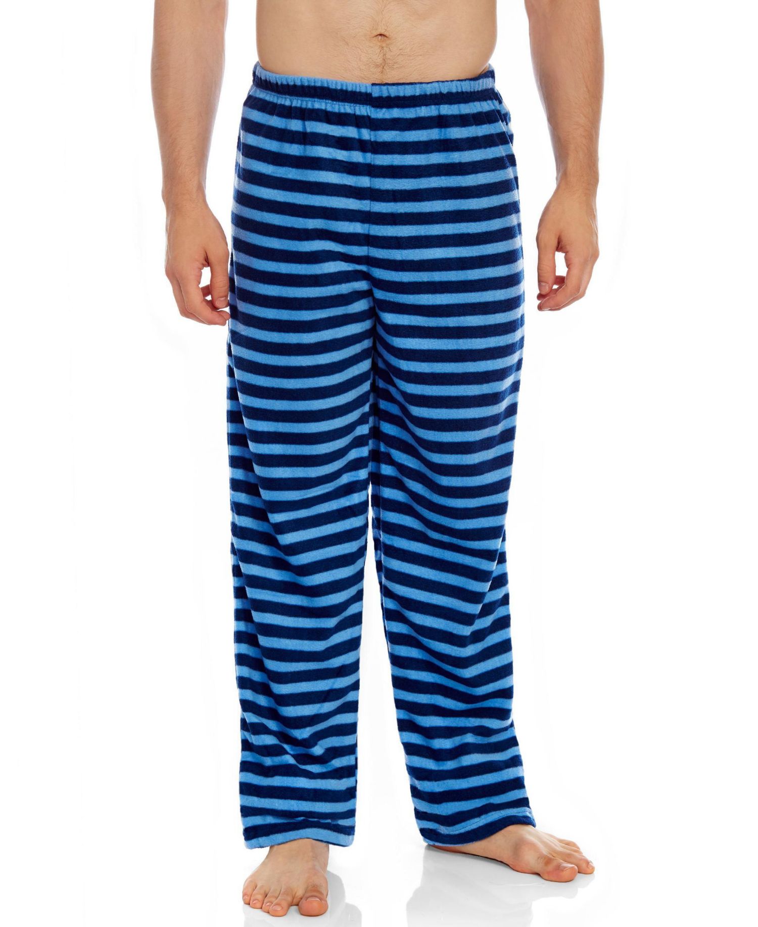 Mens Striped Micro Fleece Pants