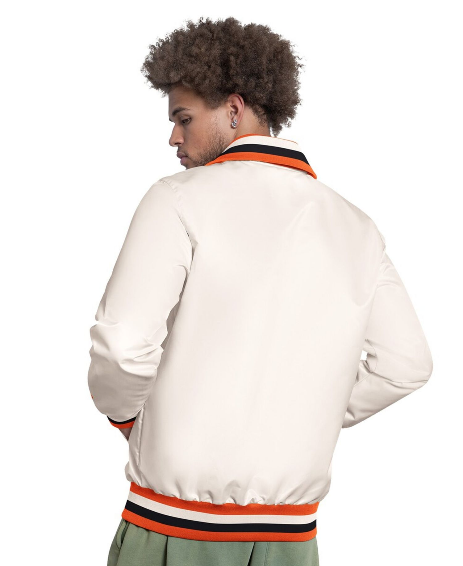 Men's White Baltimore Orioles The Captain Cooperstown Logo Full-Zip Varsity Jacket