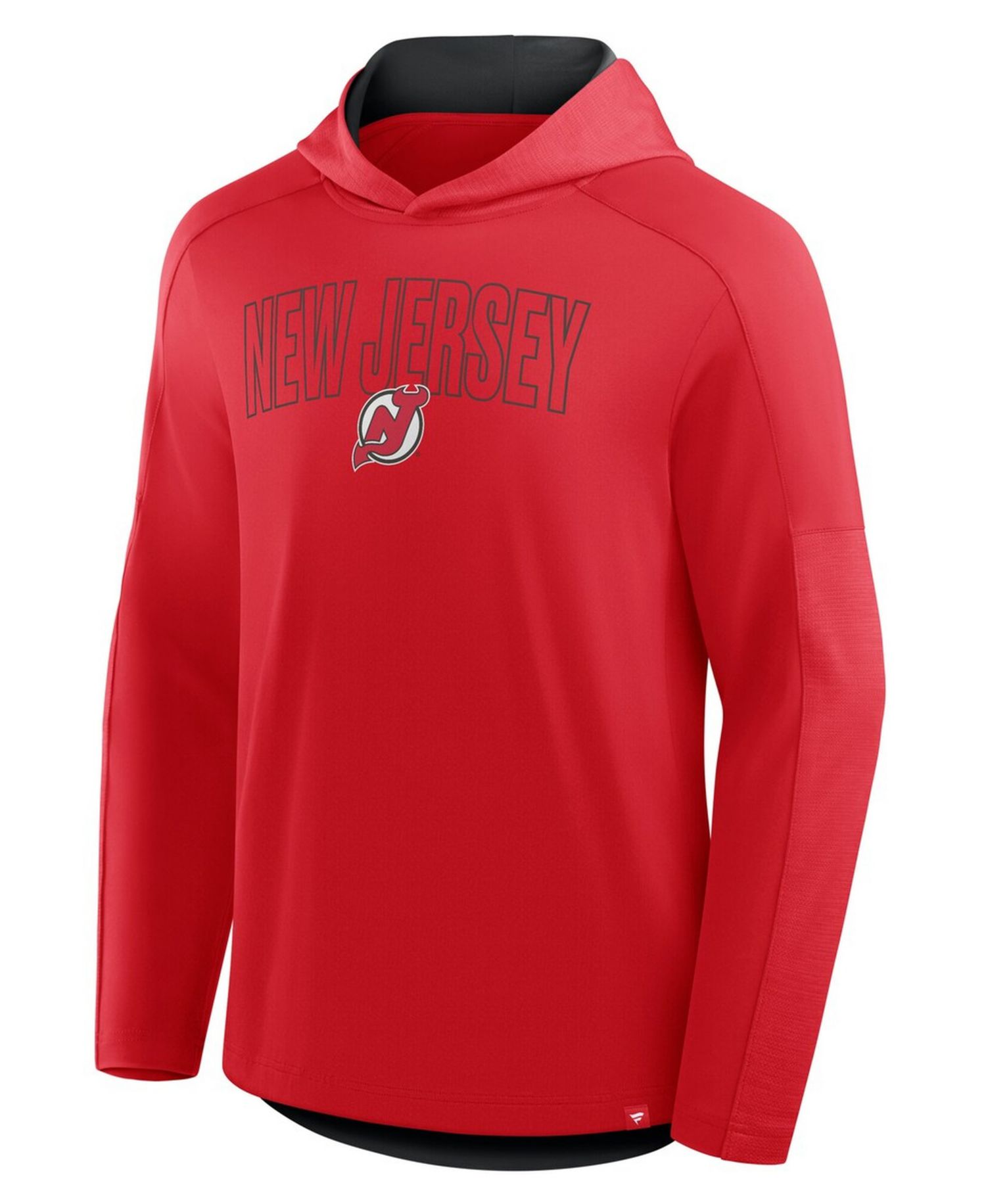 Men's Red New Jersey Devils Penalty Shot Long Sleeve Hoodie T-Shirt