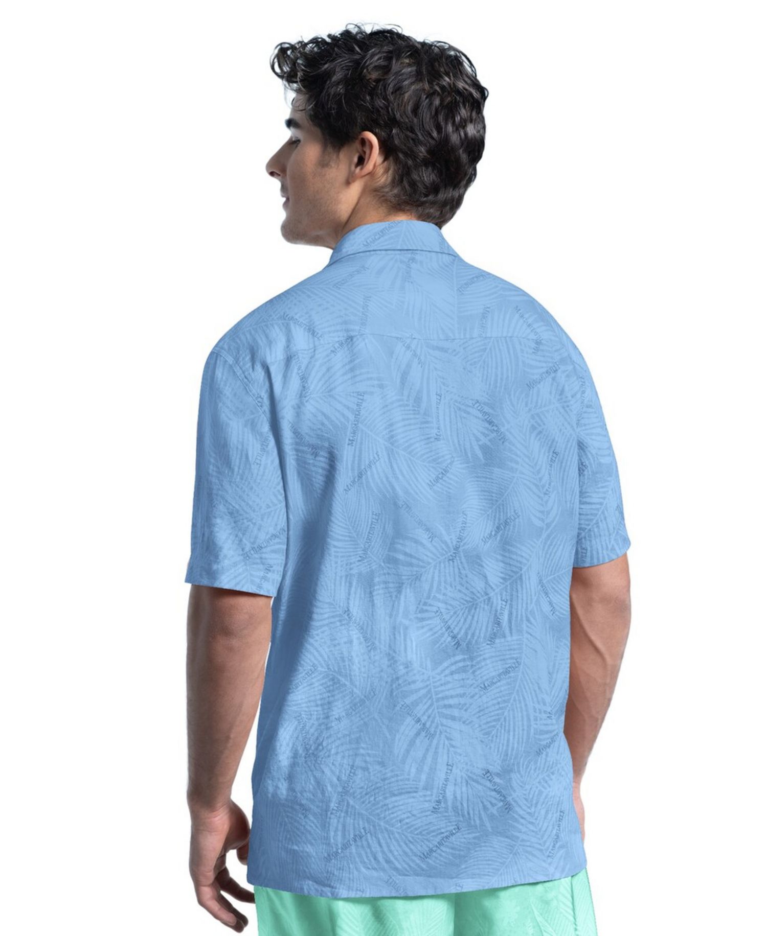 Men's Blue New York Yankees Linen Party Button-Up Shirt