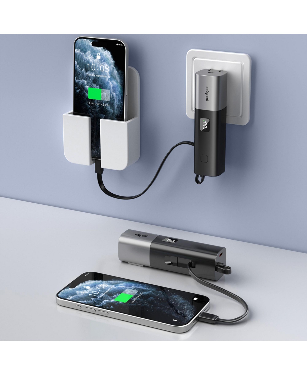 prodigee - Energee PowerBar 2 in 1 Power Bank and Wall Charger 20W