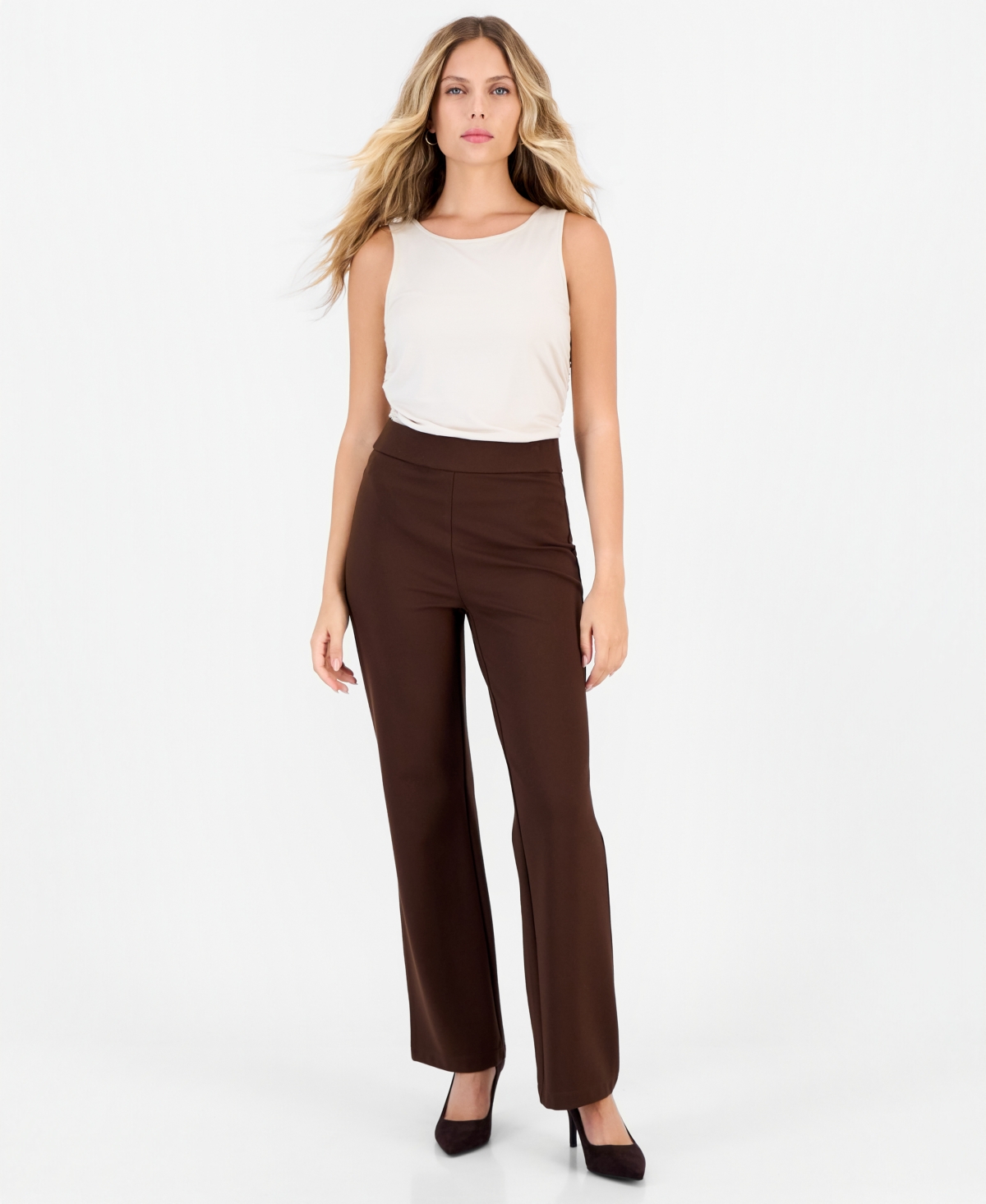 I.n.c. International Concepts Petite High-Rise Bootcut Pull-On Pants, Macy's Exclusive