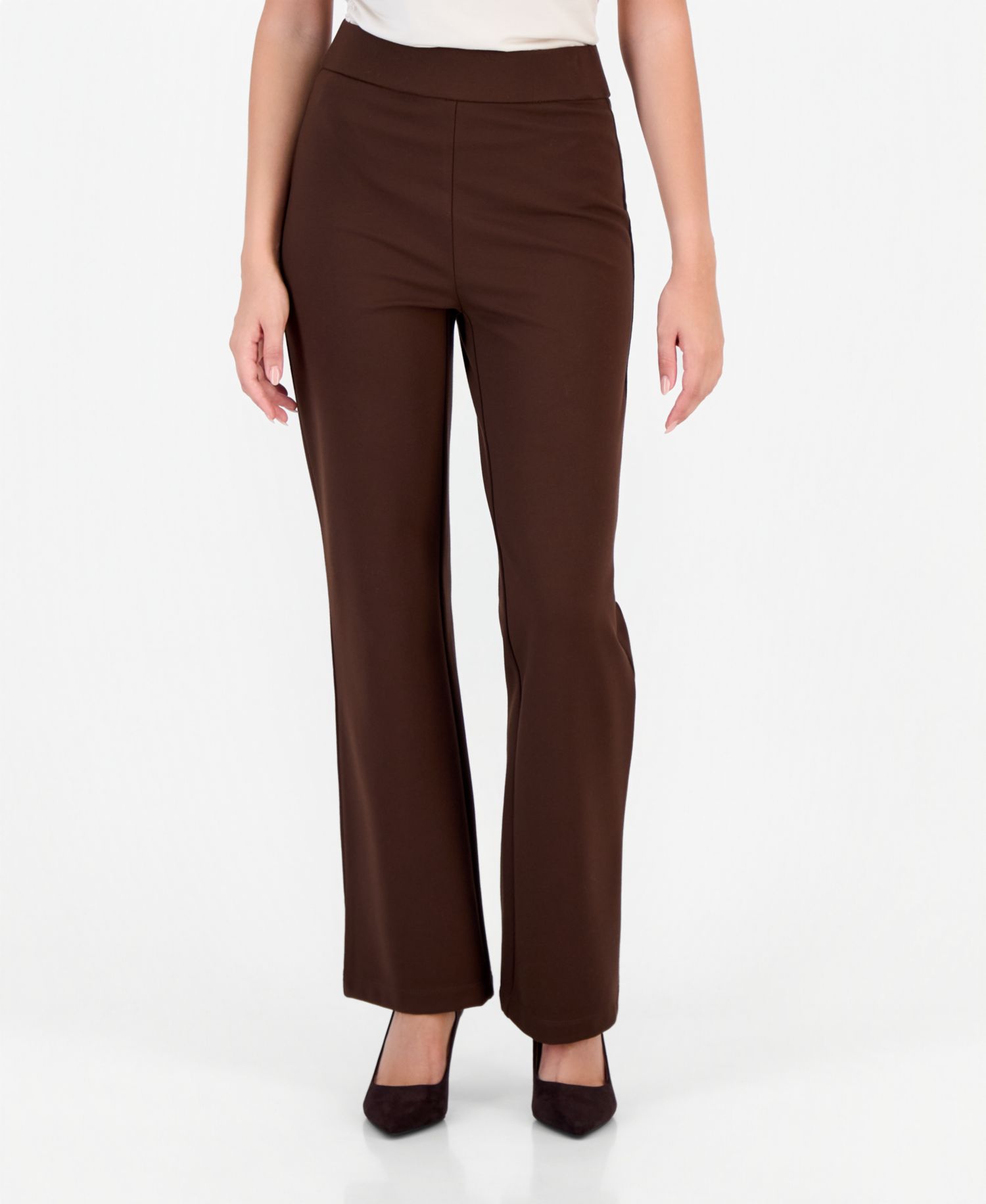 Petite High-Rise Bootcut Pull-On Pants