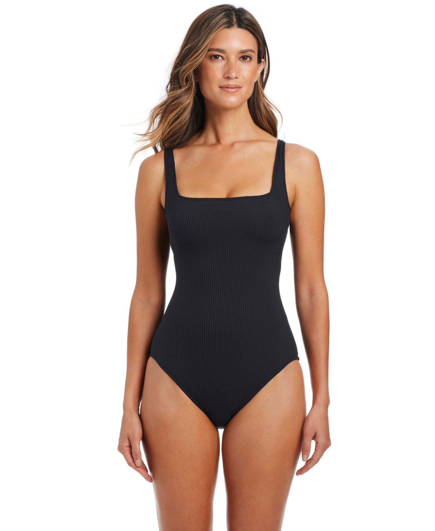 Women's Square Neck Underwire One-Piece Swimsuit
