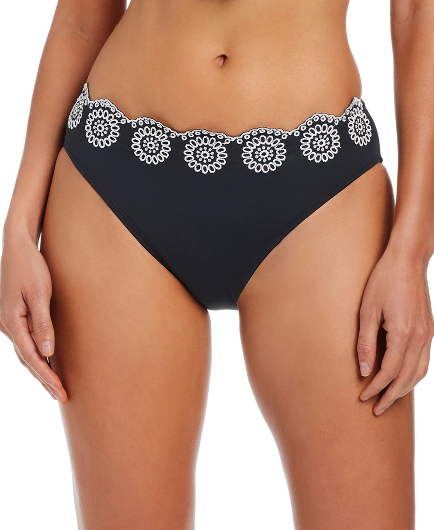 Women's Eyelet Full-Coverage Hipster Swim Bottoms