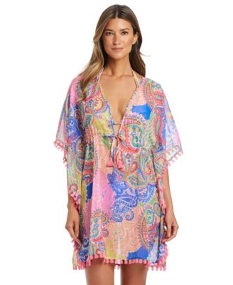 Women's Chiffon V-Neck Caftan Cover-Up Dress