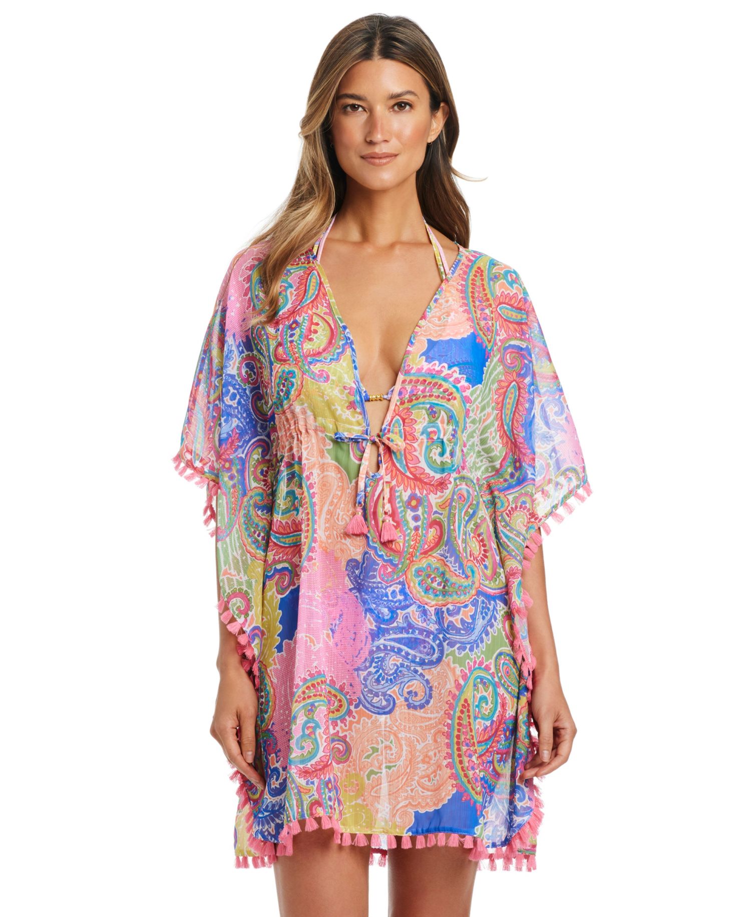 Women's Chiffon V-Neck Caftan Cover-Up Dress