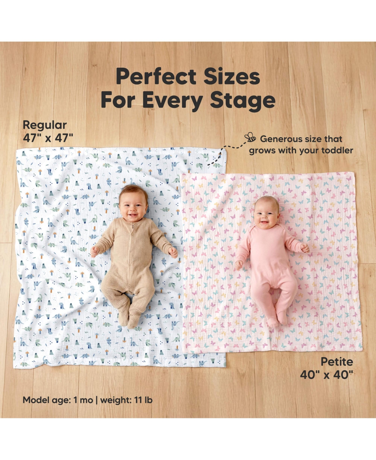 KeaBabies 3-Pack Lyra Muslin Swaddle Blankets for Newborns, Large Cotton Nursery Baby Blankets, Soft & Breathable