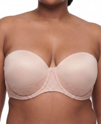 Women's Plus Size Strapless Push-Up Smooth Lace Bra