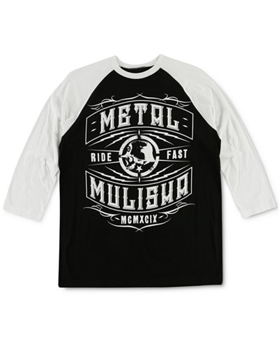 Metal Mulisha Men's Raglan-Style Graphic-Print T-Shirt