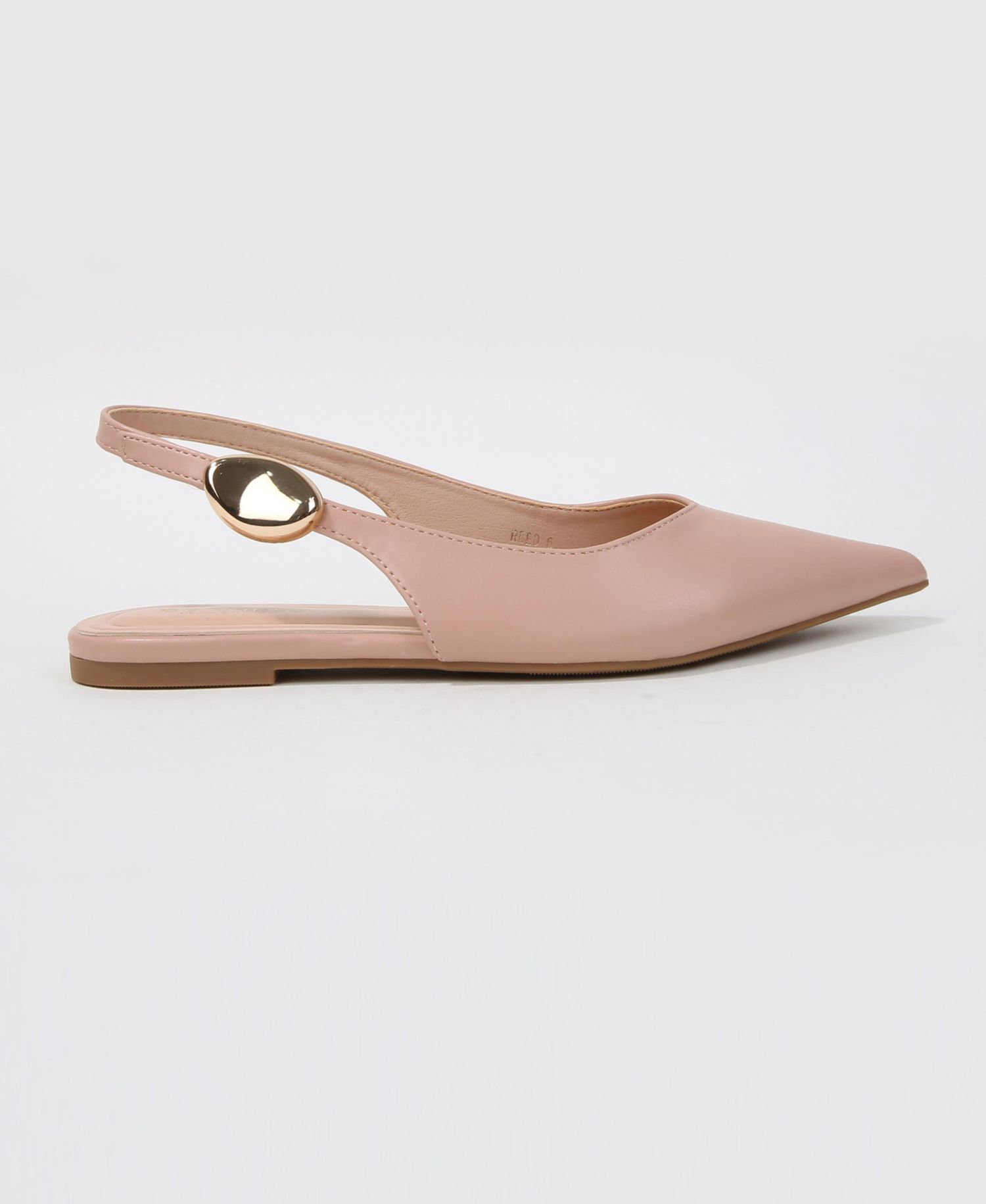 Women's Reed Slingback Flats with Gold-Tone Accent