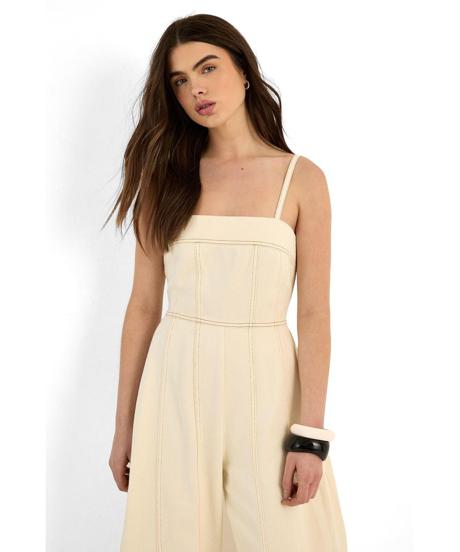 Women's Wide Leg Denim Jumpsuit