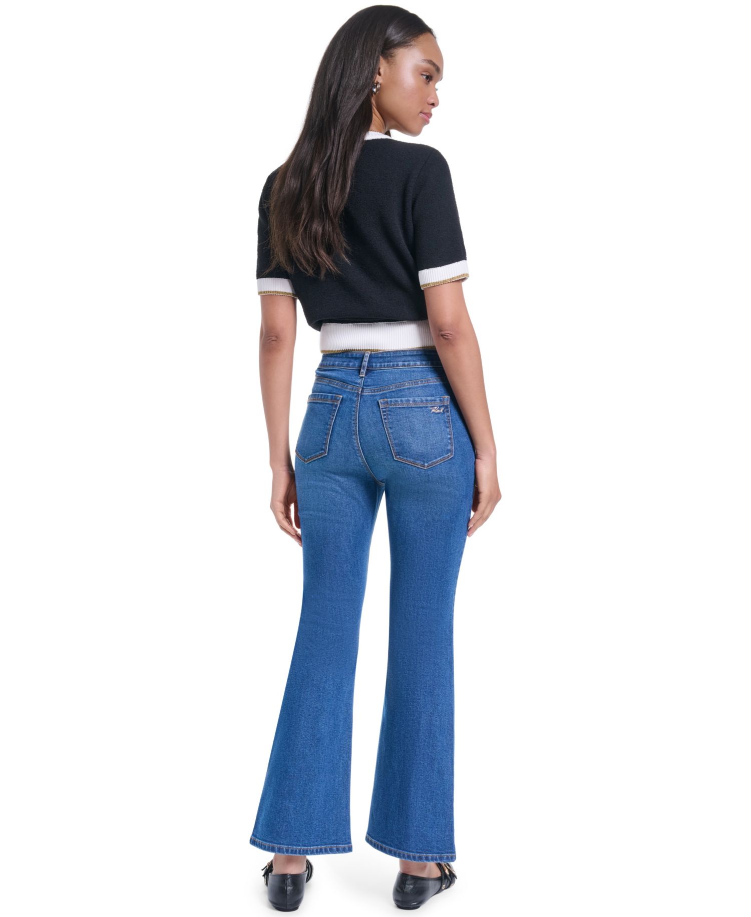 Petite Mid-Rise Charm Detail Pants