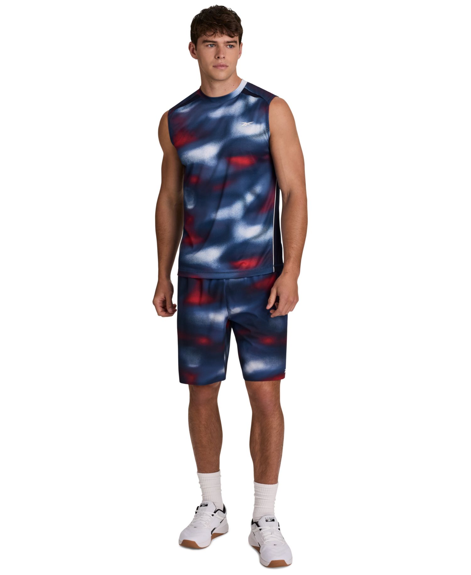 Men's Regular-Fit Ombre Print Athletic Shorts, 9" inseam