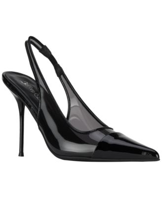 Women's Pucker Vinyl Slingback Pumps