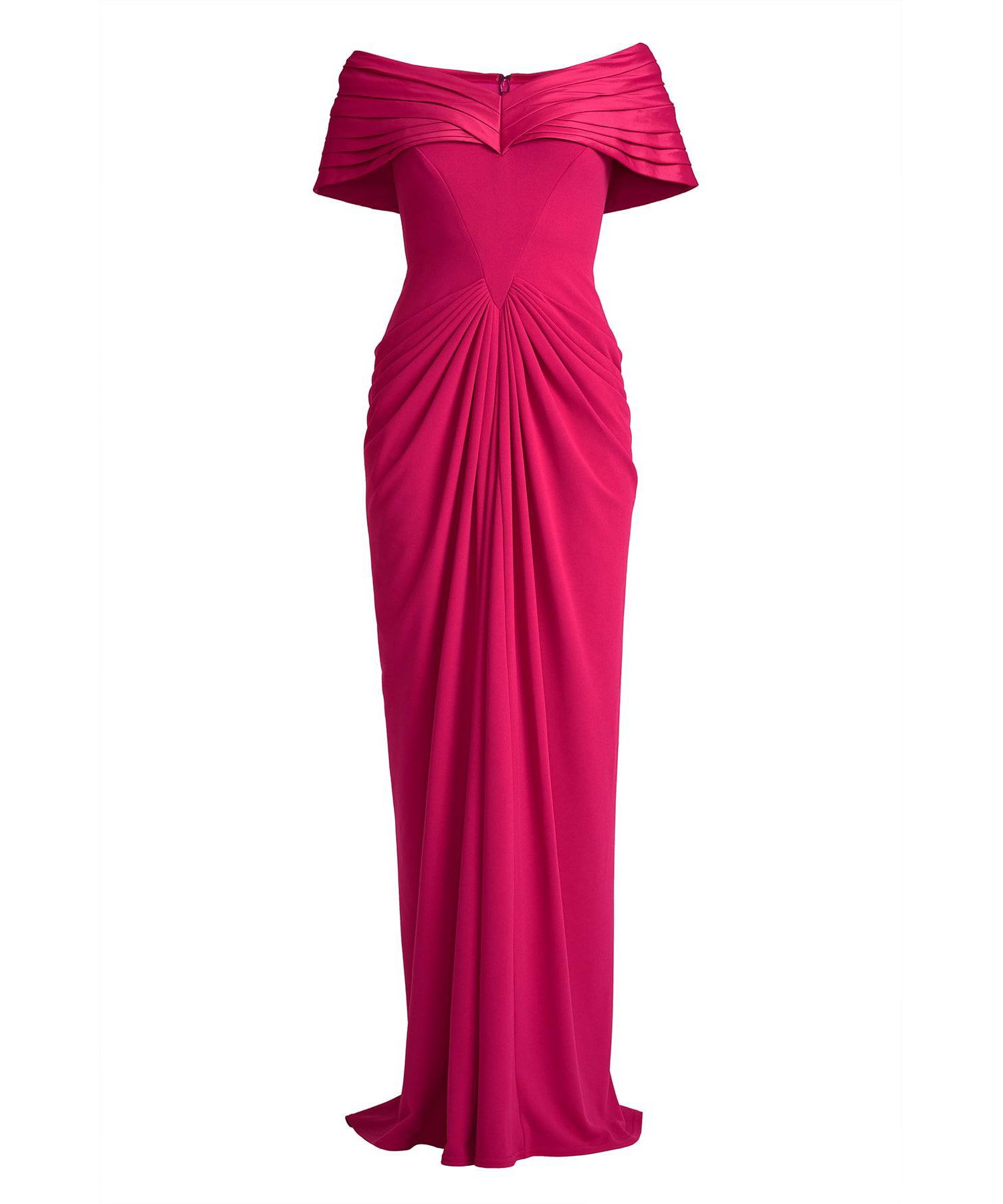 Women's Seraphine Pleated Portrait Collar Gown