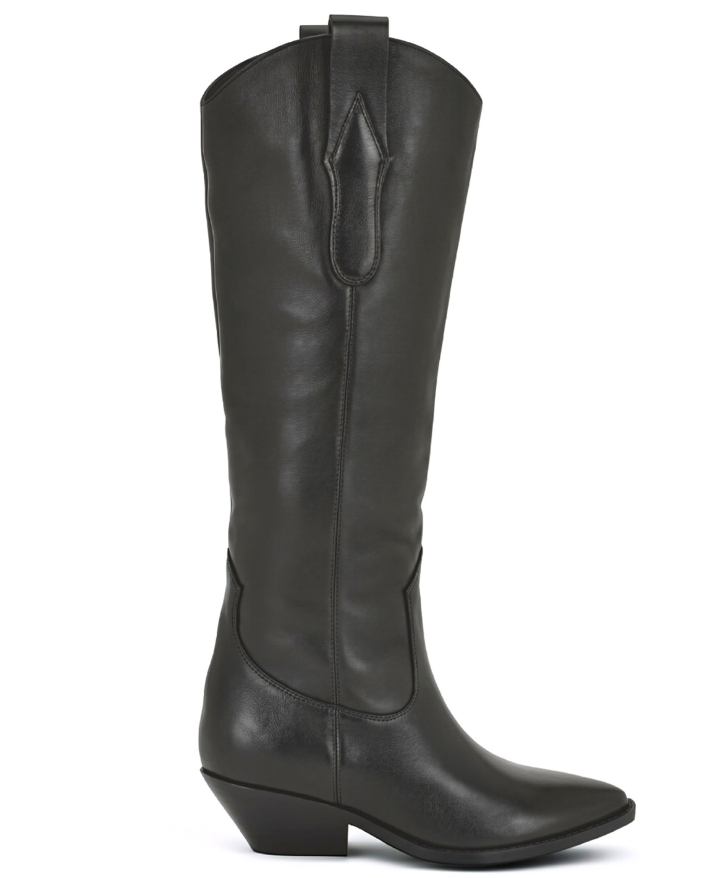 Женские ботинки Nine West Asken Western Block Heel Dress Boots, цвет: Чёрный кожаный — фото 2
