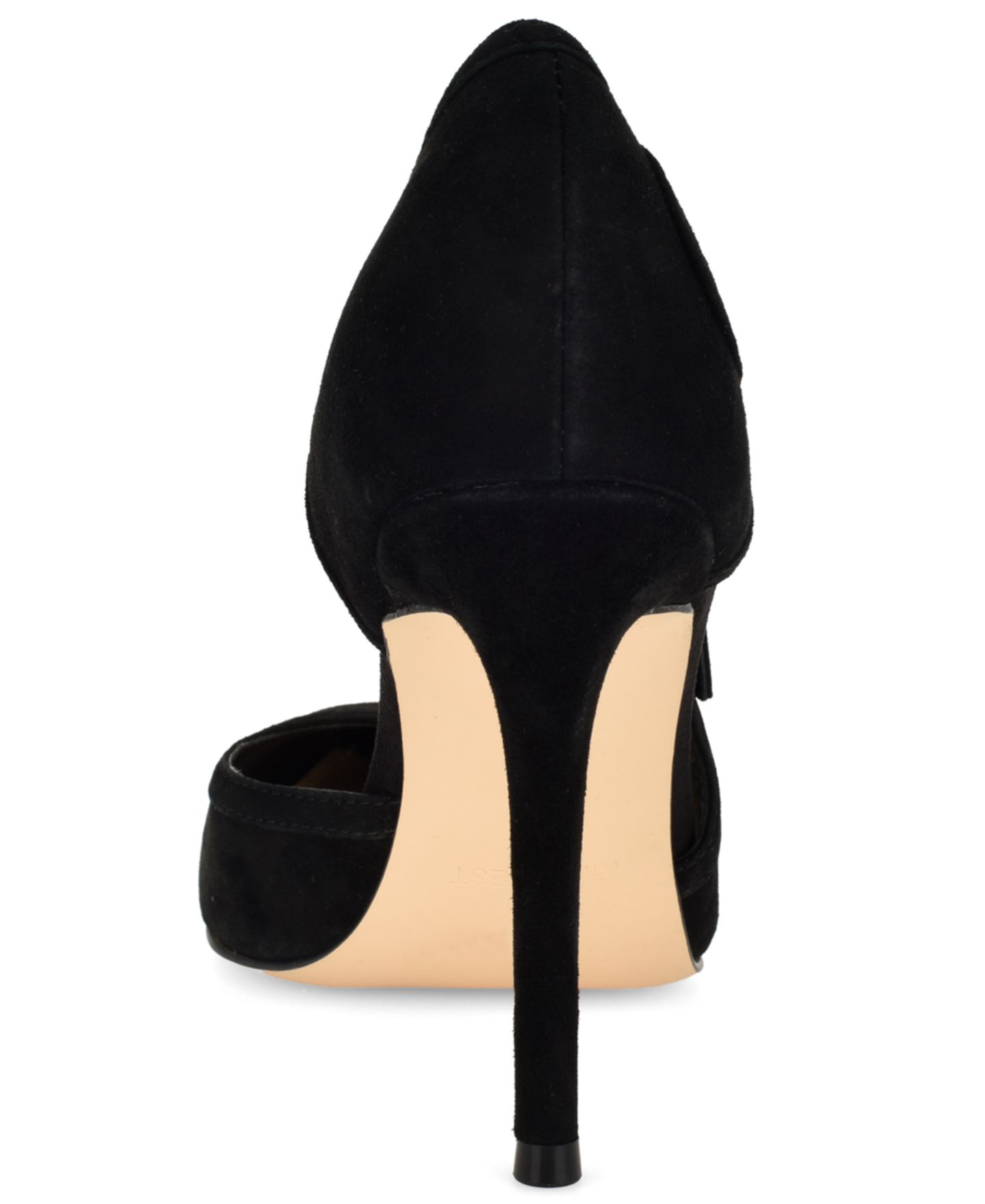 Женские туфли Nine West Famila Bow D'Orsay Suede Dress Pumps, цвет: Чёрный замшевый — фото 3