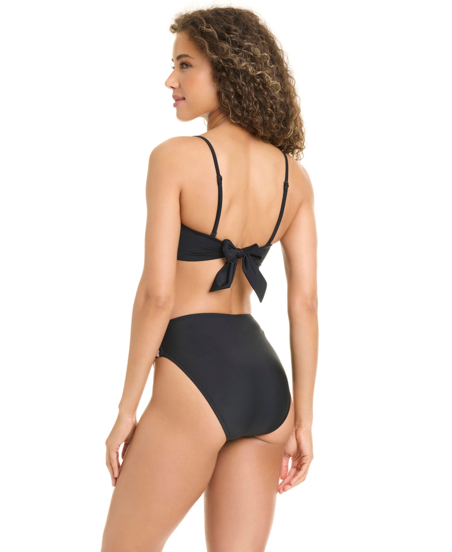 Women's Woodland Flora Clean Bandeau Neck Bikini Top and High-Leg Swim Bottoms