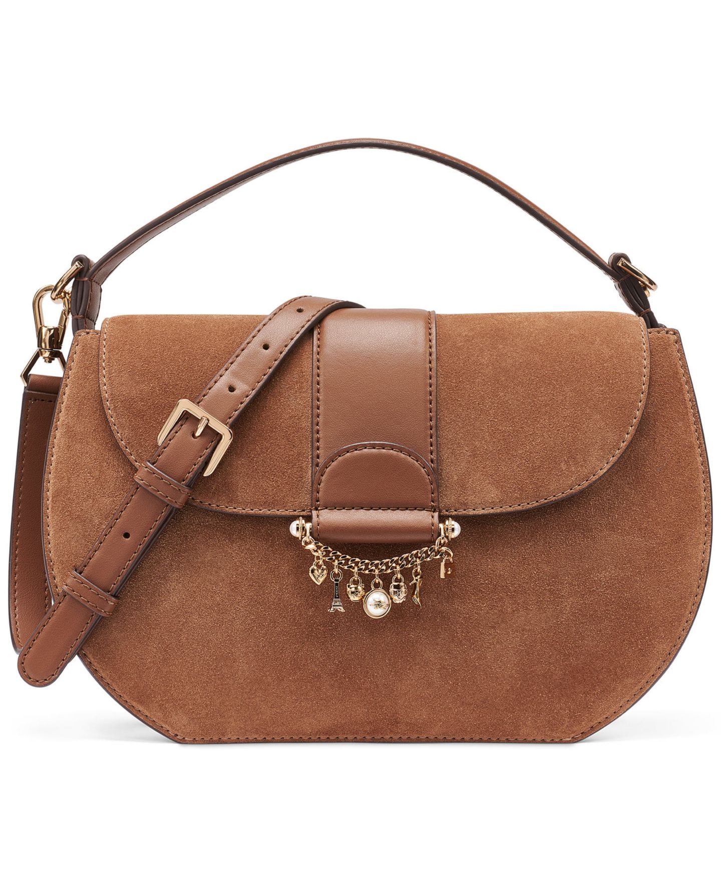Женская сумка KARL LAGERFELD PARIS Jocelina Small Shoulder Handbag, цвет: Коньячный — фото 1