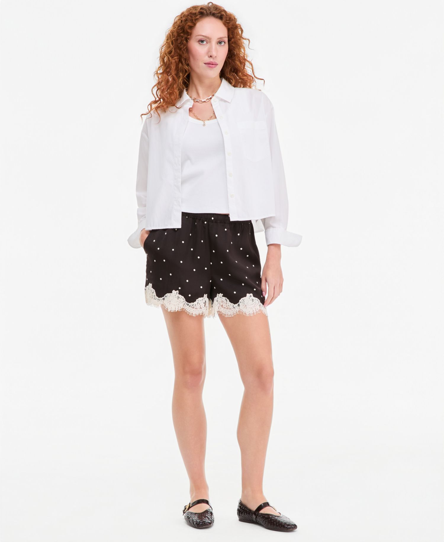 Women's Pull-On Lace-Trim Shorts