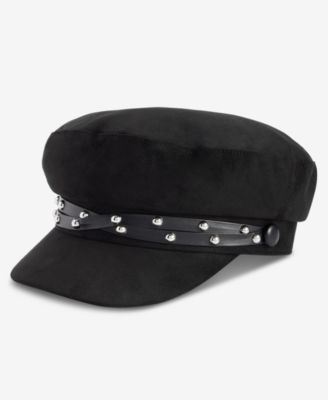 Double Stud Band Suede Skipper Cap