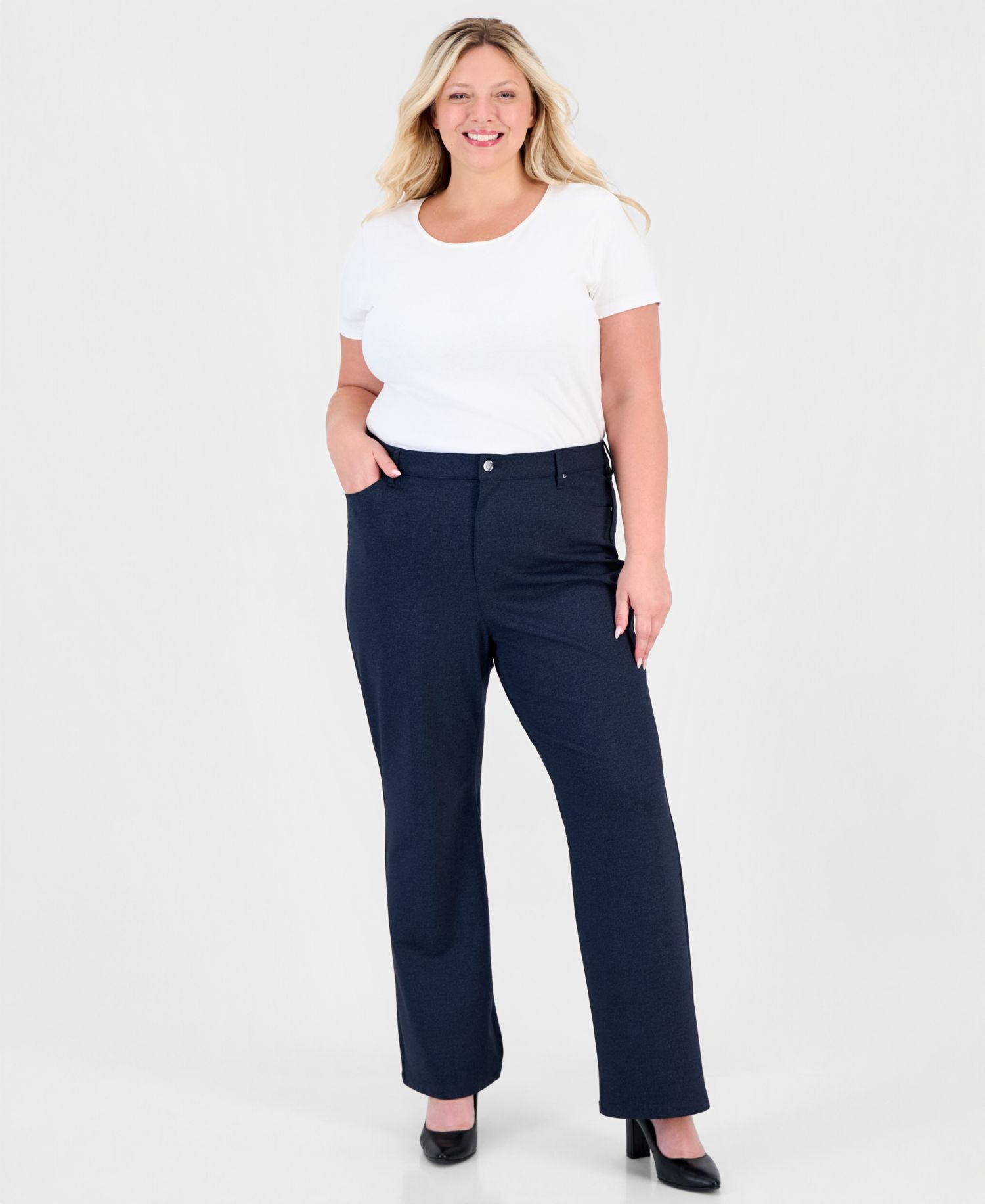 Plus Size Lexington Bootleg High-Rise Bootcut Jeans