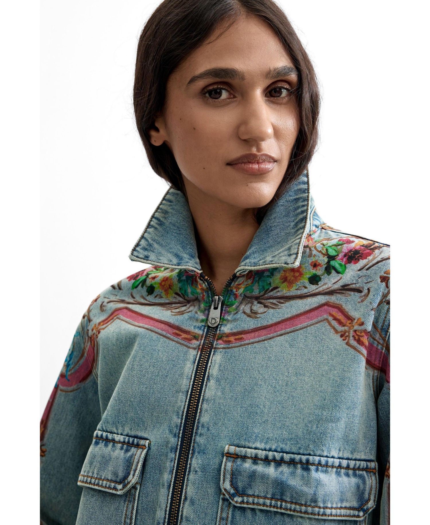 Women's Embroidered denim jacket cotton