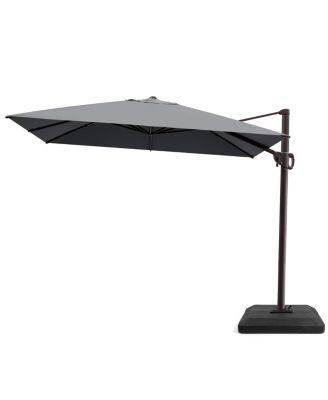 Outdoor Patio 9X11Feet Aluminum Cantilever Umbrella with Umbrella Base