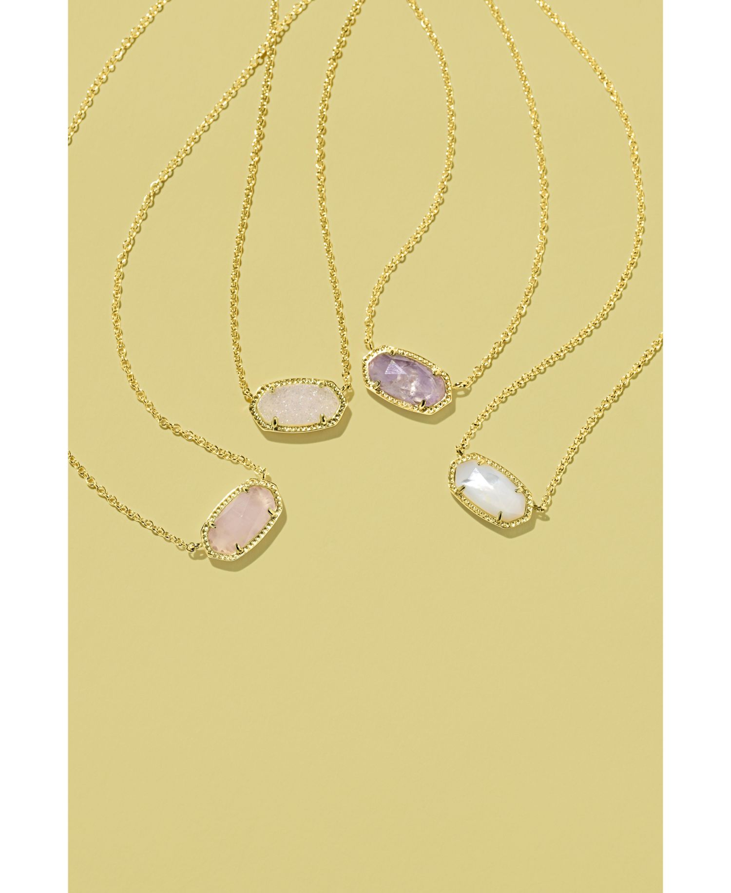 Glass Stone Elisa Pendant Necklace