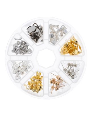 8-Slot Earring Mix Jewelry Findings Kit Assortment