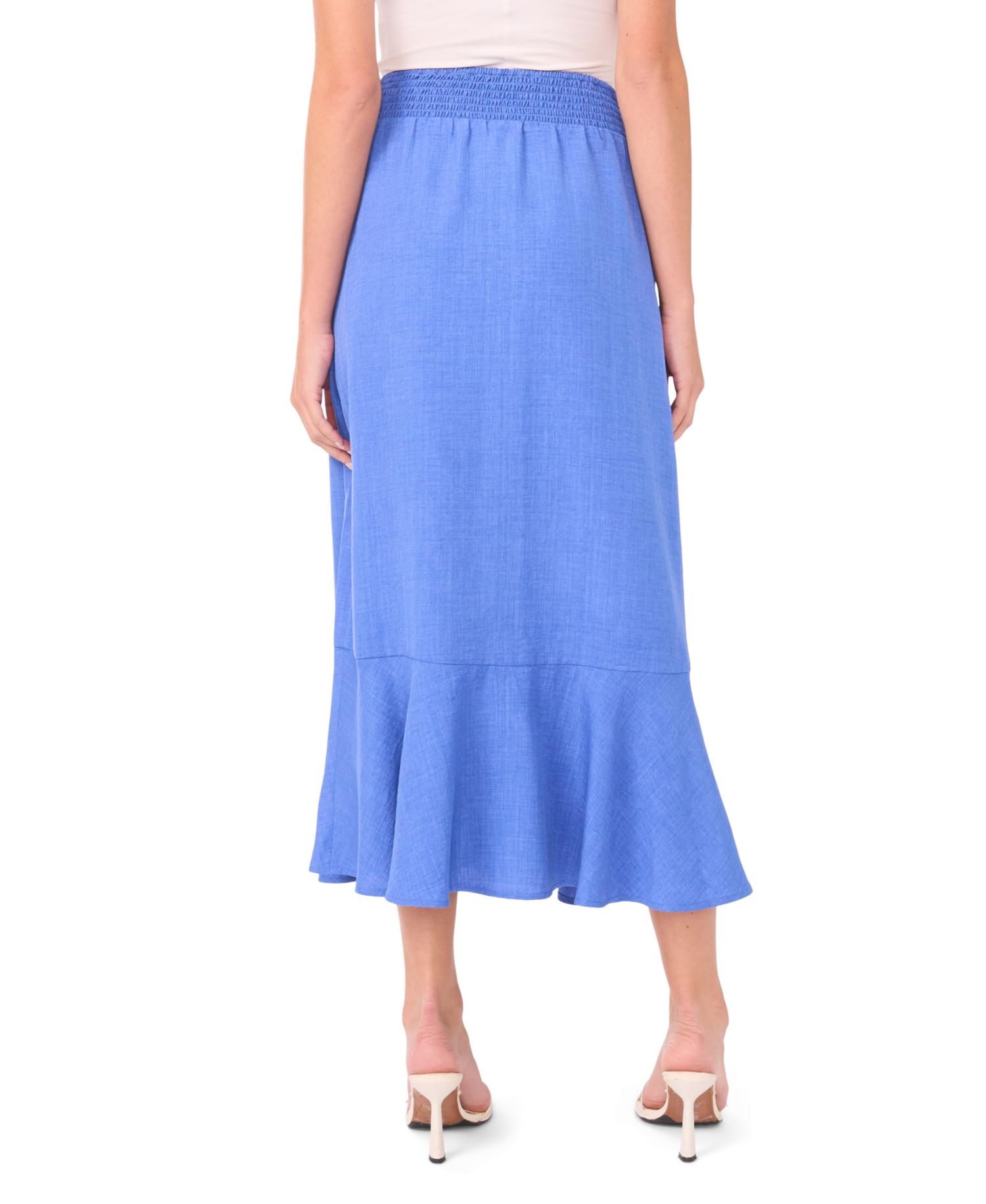 Women's Ruffle Hem Smocked Waist Skirt